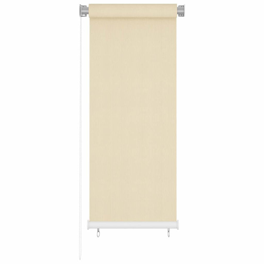 Rolgordijn Voor Buiten Hdpe Crèmekleurig 60 x 140 cm