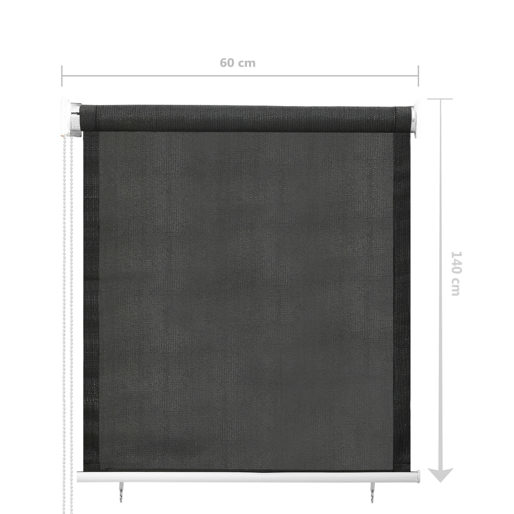 Rolgordijn Voor Buiten Antracietkleurig 60 x 140 cm