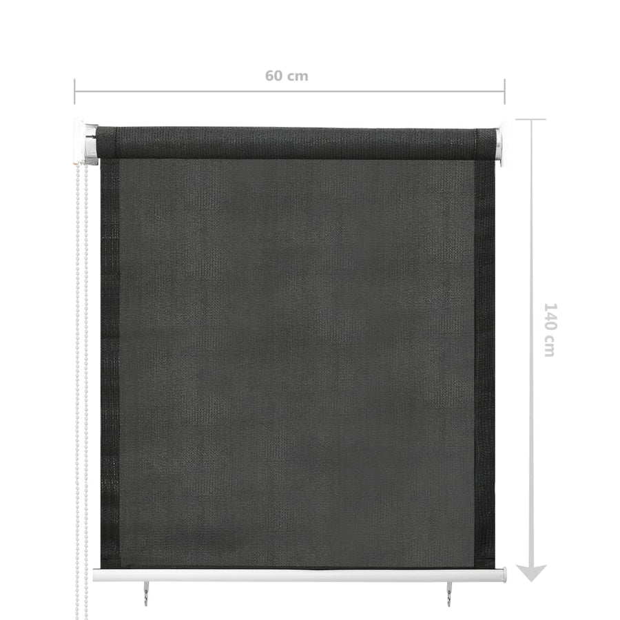 Rolgordijn Voor Buiten Antracietkleurig 60 x 140 cm
