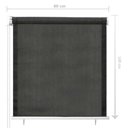 Rolgordijn Voor Buiten Antracietkleurig 80 x 140 cm