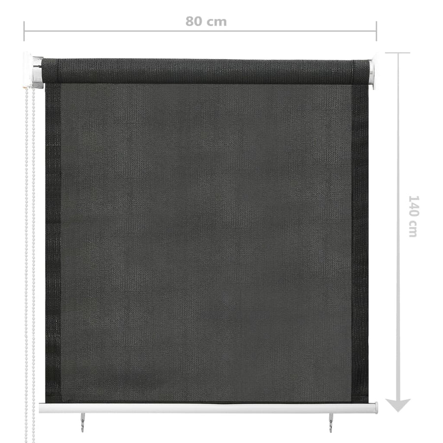 Rolgordijn Voor Buiten Antracietkleurig 80 x 140 cm