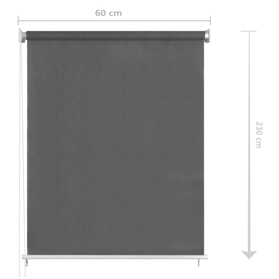 Rolgordijn Voor Buiten Antracietkleurig 60 x 230 cm