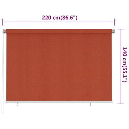 Rolgordijn Voor Buiten Hdpe Kleurig 220 x 140 cm