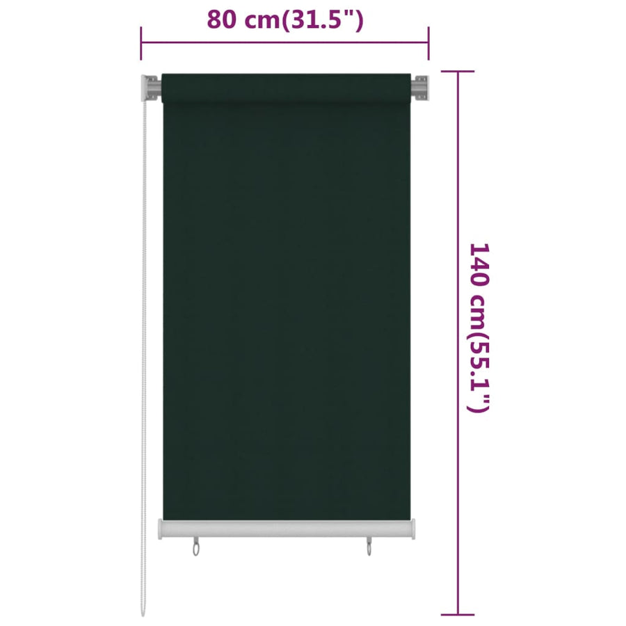 Rolgordijn Voor Buiten Hdpe 80 x 140 cm