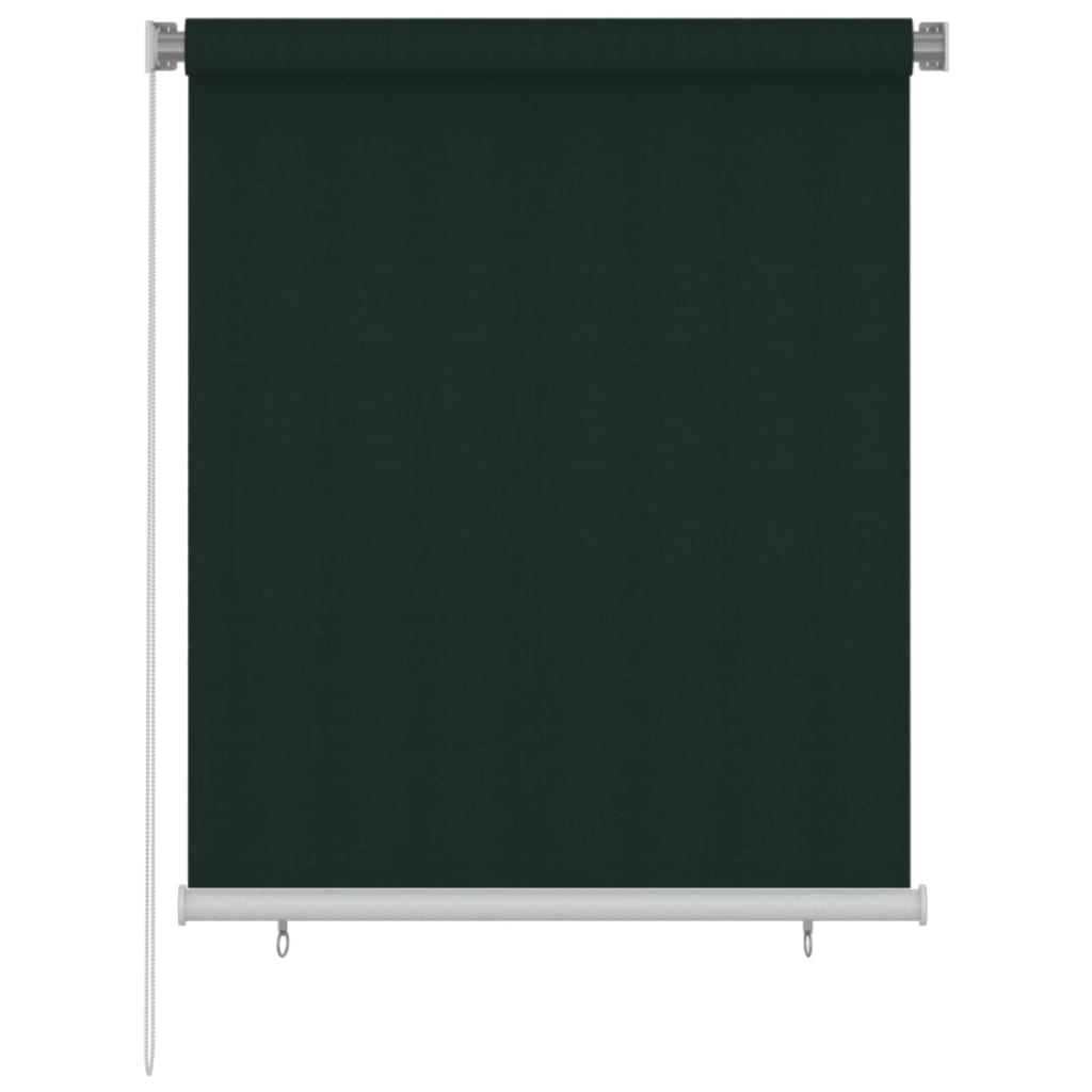 Rolgordijn voor buiten 120x140 cm HDPE donkergroen