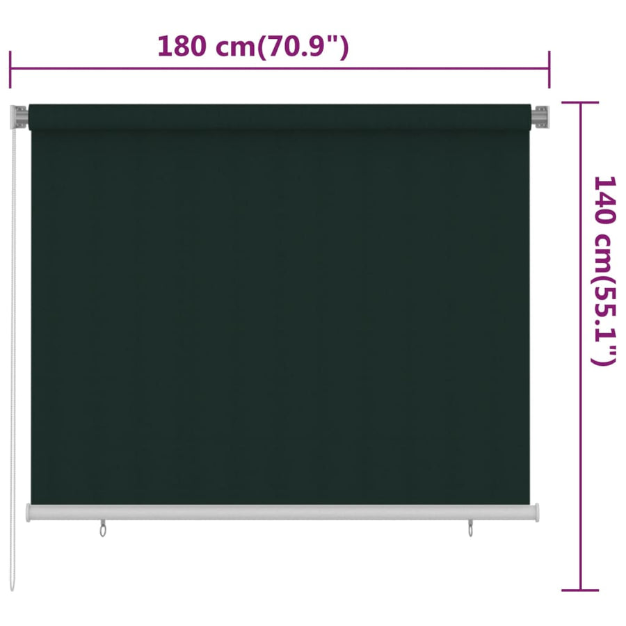 Rolgordijn Voor Buiten Hdpe 180 x 140 cm