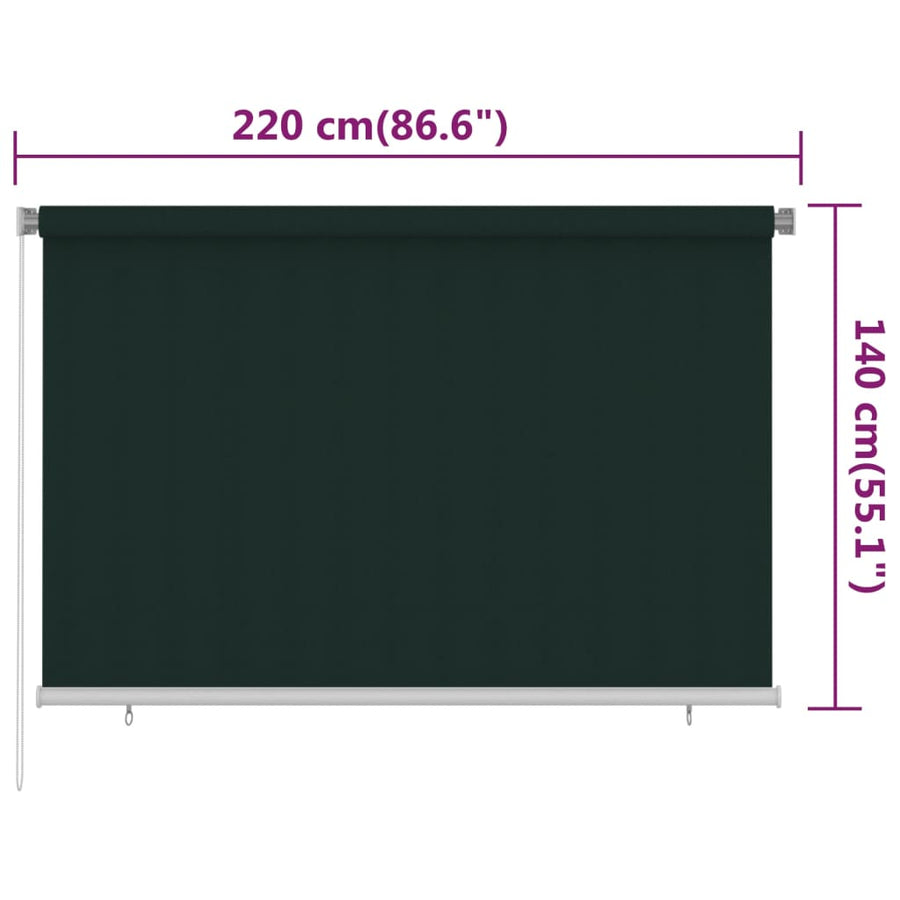 Rolgordijn Voor Buiten Hdpe 220 x 140 cm