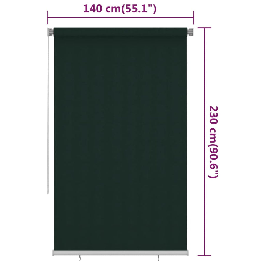Rolgordijn Voor Buiten Hdpe 140 x 230 cm
