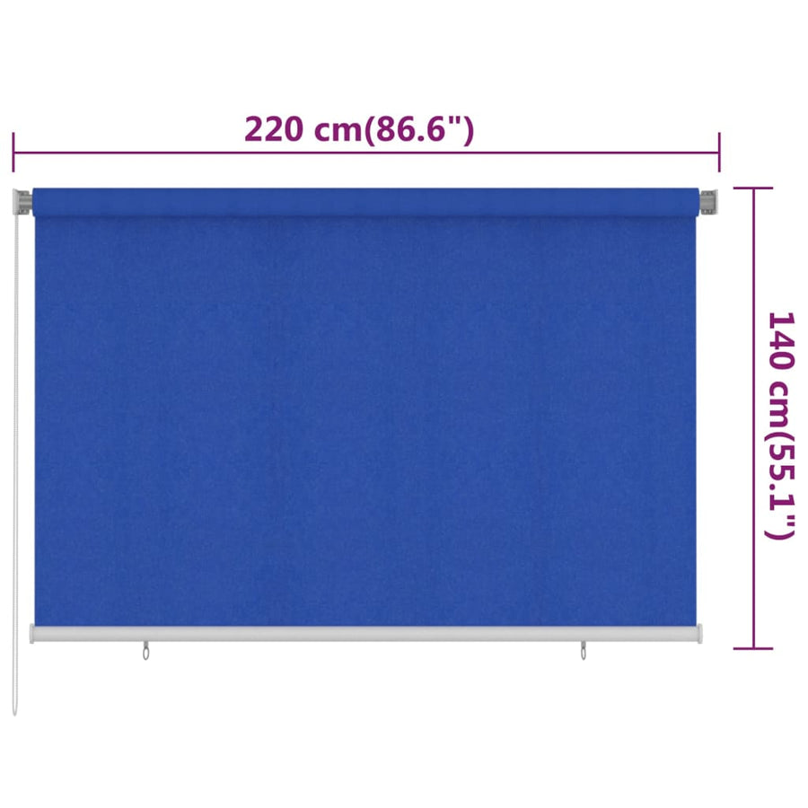 Rolgordijn Voor Buiten Hdpe 220 x 140 cm