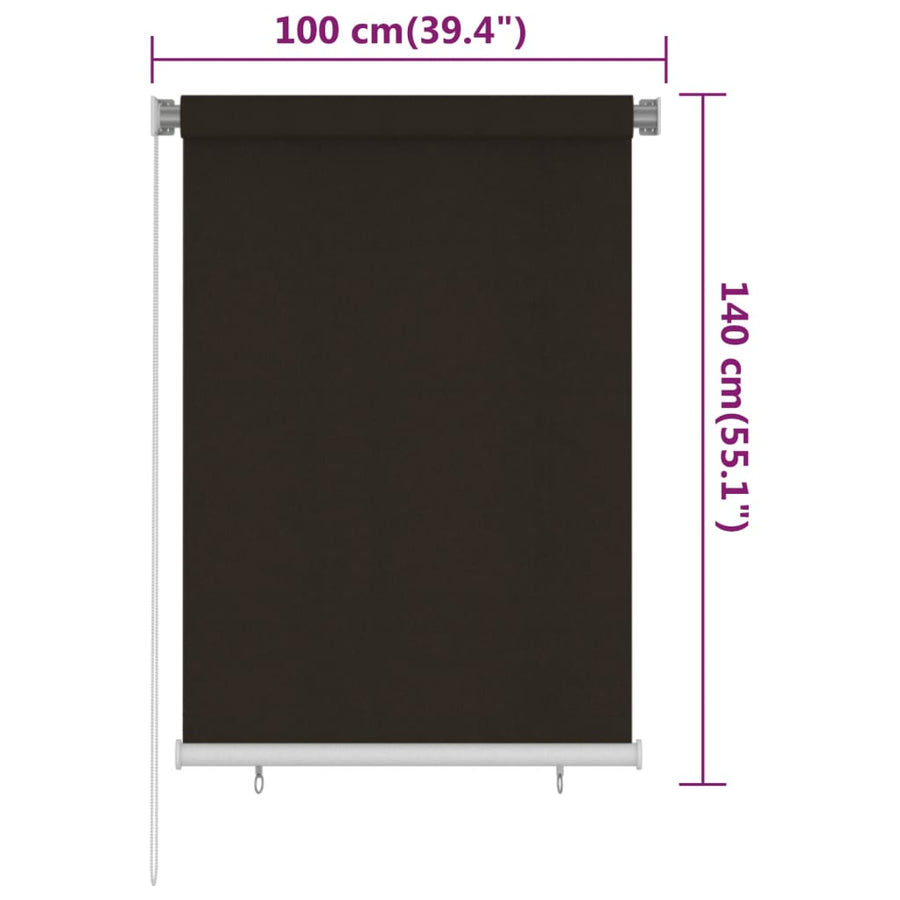 Rolgordijn Voor Buiten Hdpe 100 x 140 cm