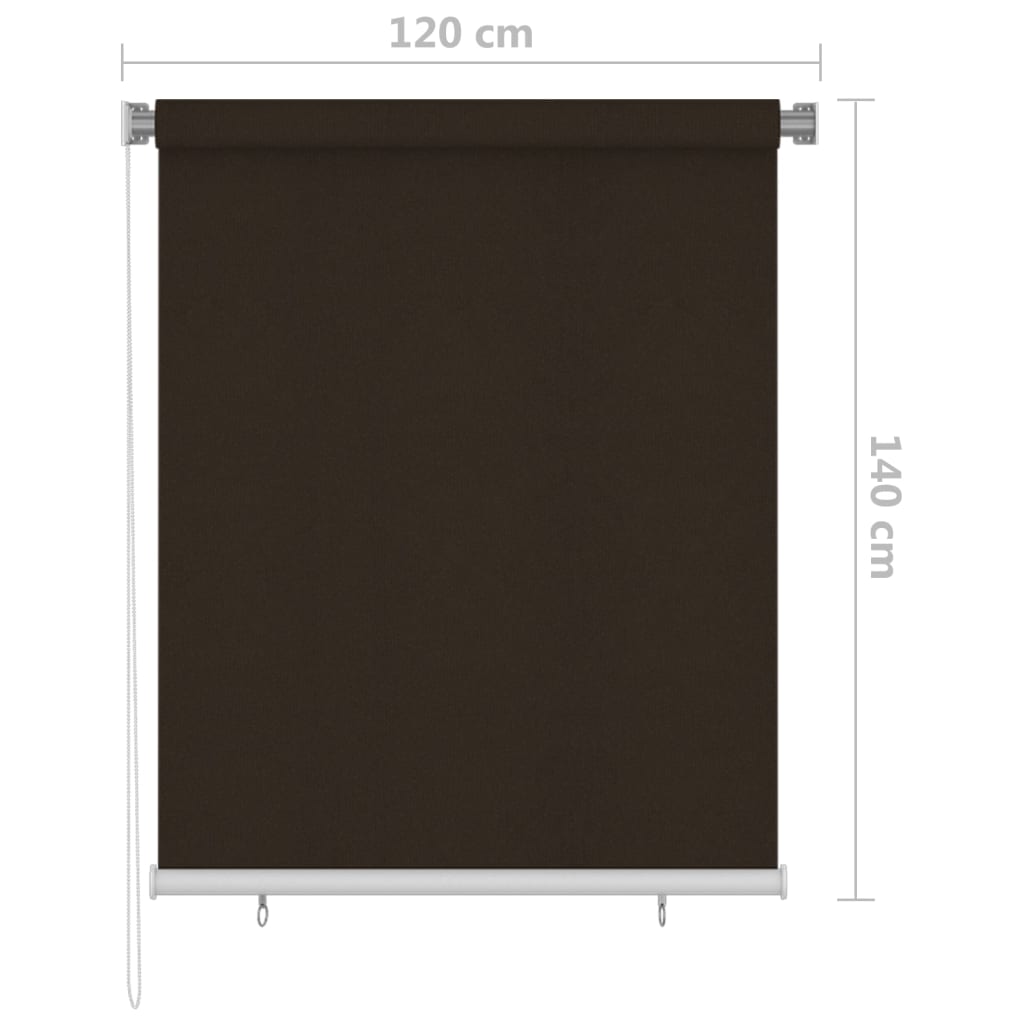 Rolgordijn Voor Buiten 120X140 Cm Bruin