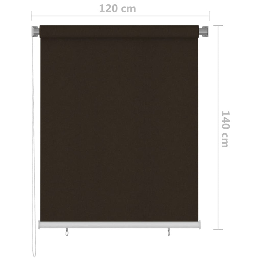 Rolgordijn Voor Buiten 120X140 Cm Bruin