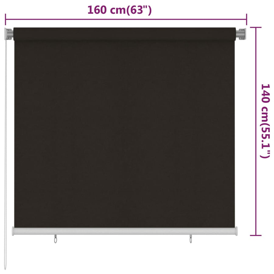 Rolgordijn Voor Buiten Hdpe 160 x 140 cm