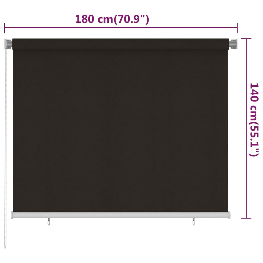 Rolgordijn Voor Buiten Hdpe 180 x 140 cm