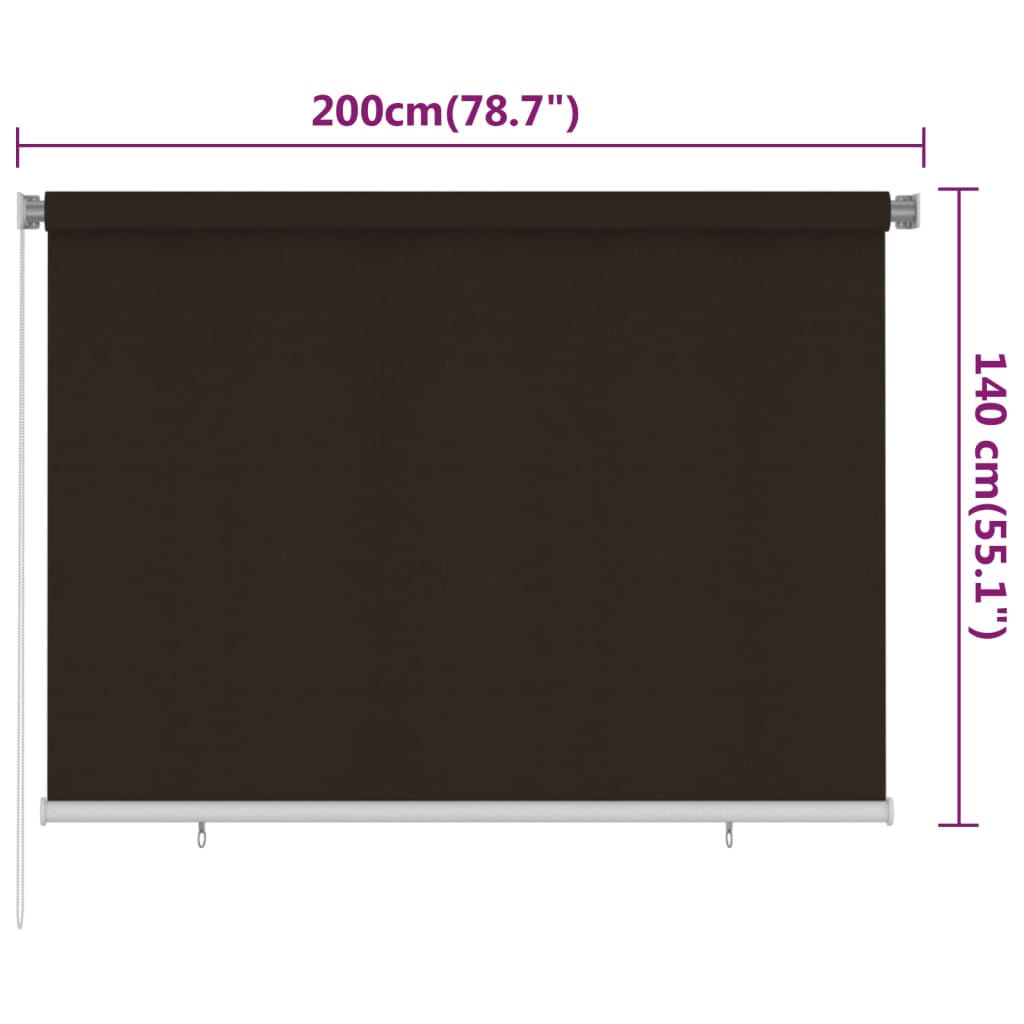 Rolgordijn Voor Buiten Hdpe 200 x 140 cm