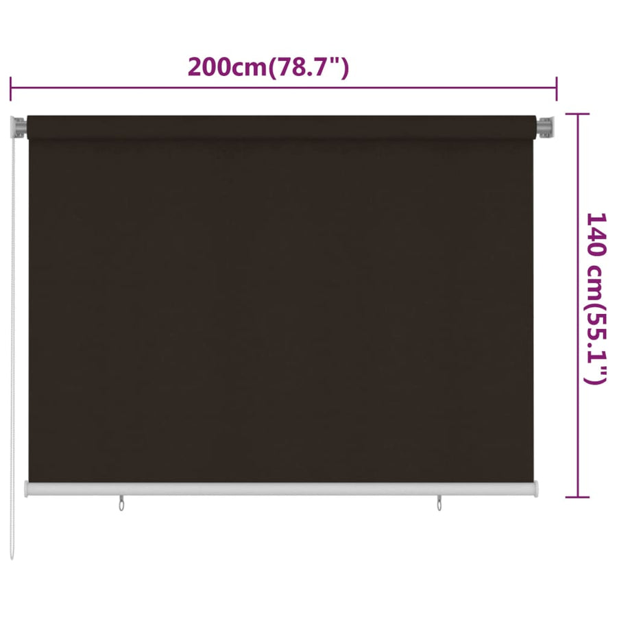 Rolgordijn Voor Buiten Hdpe 200 x 140 cm