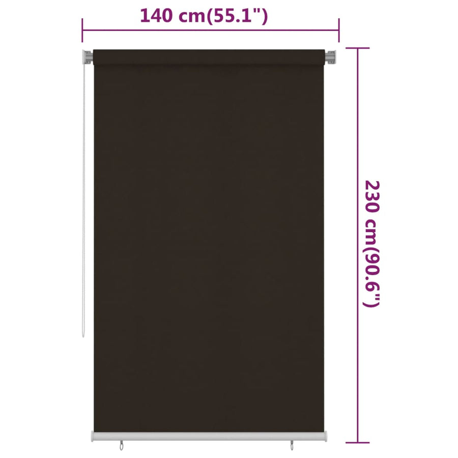 Rolgordijn Voor Buiten Hdpe 140 x 230 cm