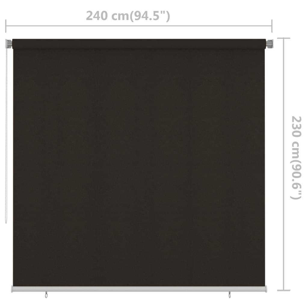 Rolgordijn Voor Buiten 240X230 Cm Bruin 240 x 230 cm