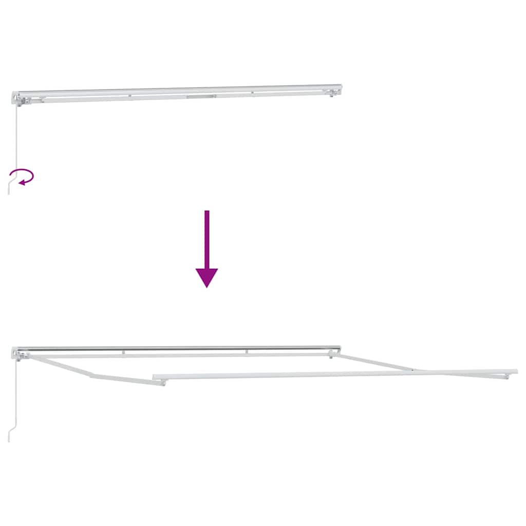 Markies Handmatig Wit 4 × 3,5 m Metaal