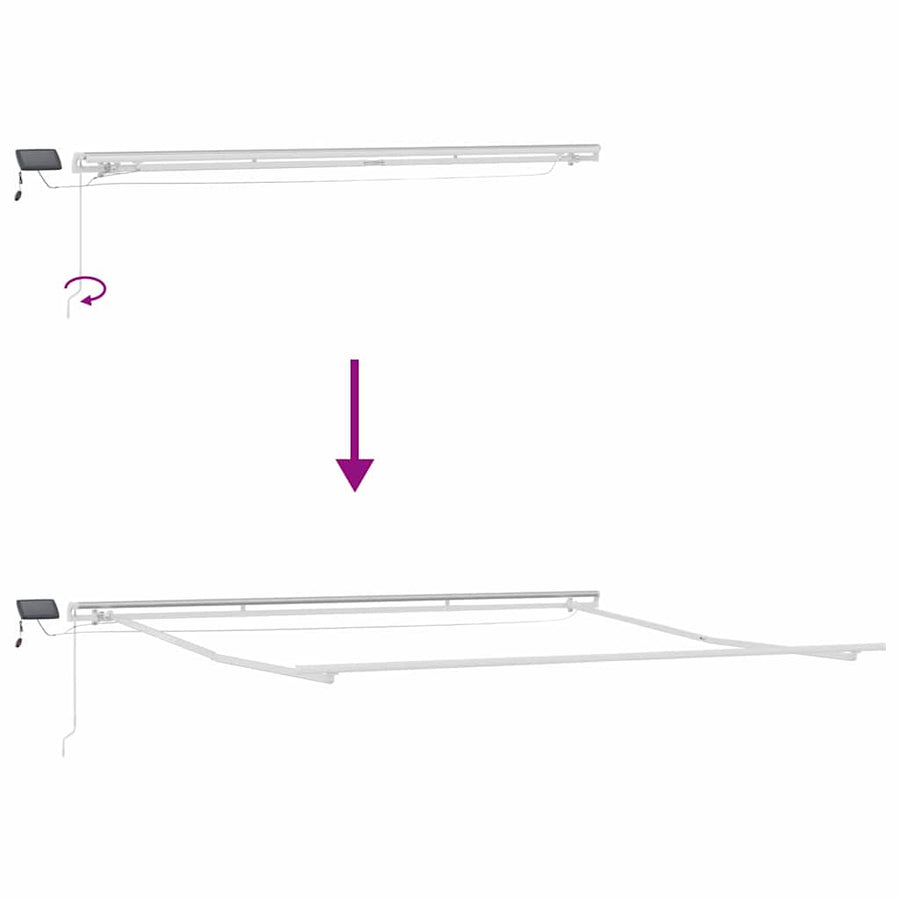 Markies met Handmatig Wit 4,5 × 3,5 m Metaal