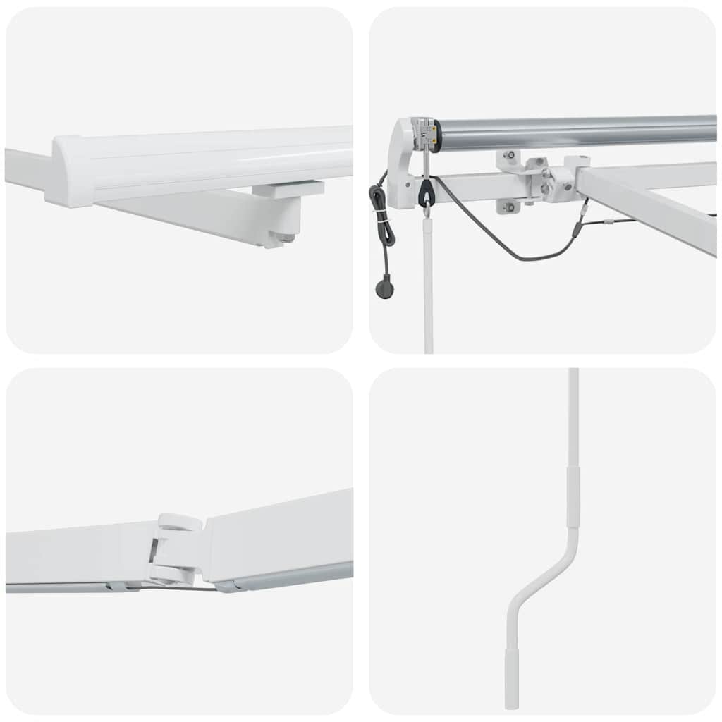 Zijde Frame Wit 3 x 2,5 m Aluminium