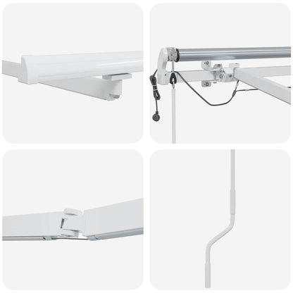Zijde Frame Wit 3 x 2,5 m Aluminium