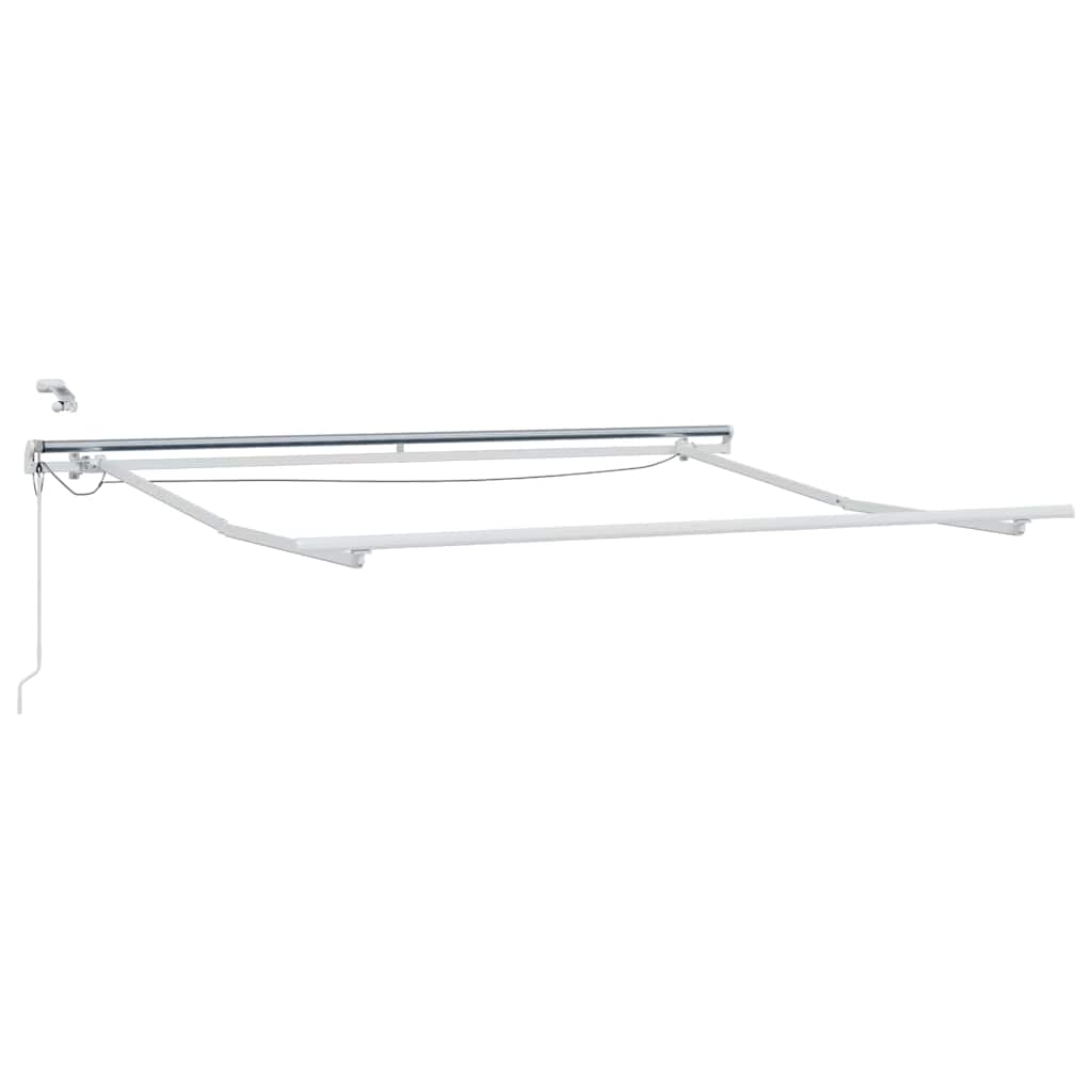 Zijde Frame met LED-striplichten Wit 350 x 250 cm Aluminium