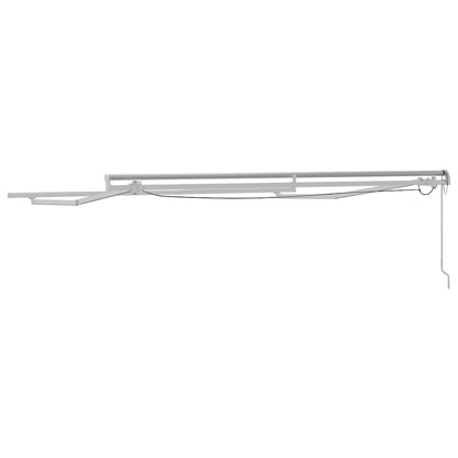 Zijde Frame met LED-striplichten Wit 350 x 250 cm Aluminium