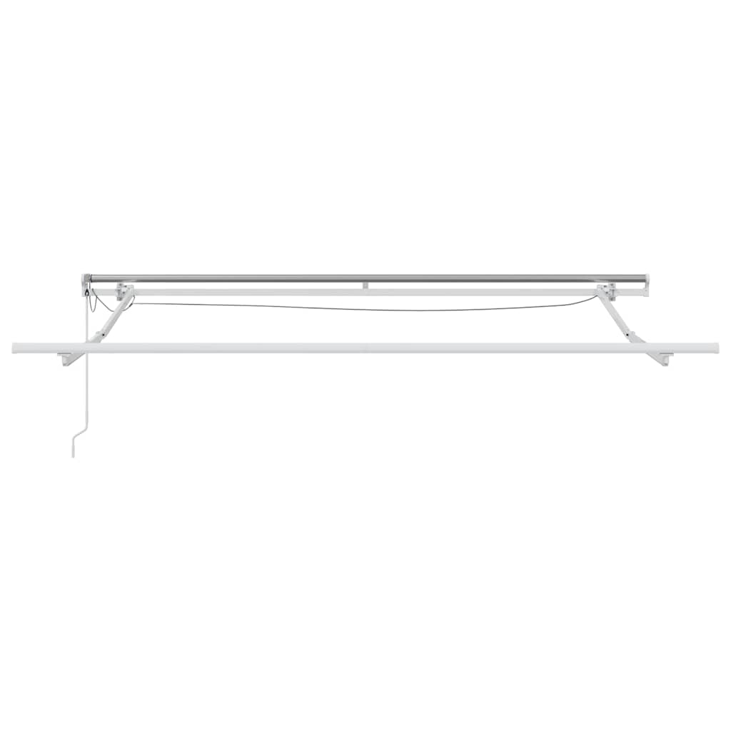 Zijde Frame met LED-striplichten Wit 350 x 250 cm Aluminium