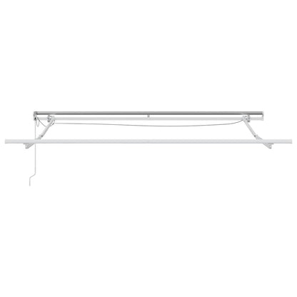 Zijde Frame met LED-striplichten Wit 350 x 250 cm Aluminium