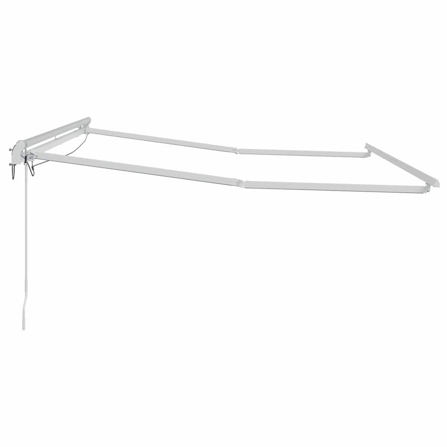 Zijde Frame met LED-striplichten Wit 350 x 250 cm Aluminium