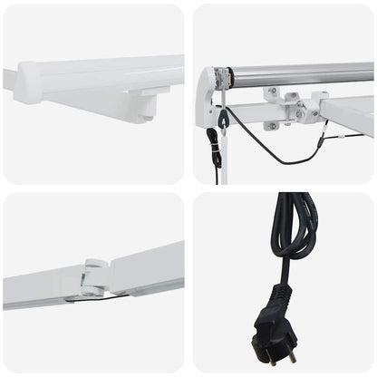 Markies Met Metaal 4 × 3,5 m Wit Elektrisch (met LED en weersensor)