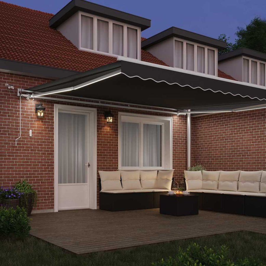 Markies Met Metaal 4 × 3,5 m Wit Elektrisch (met LED en weersensor)