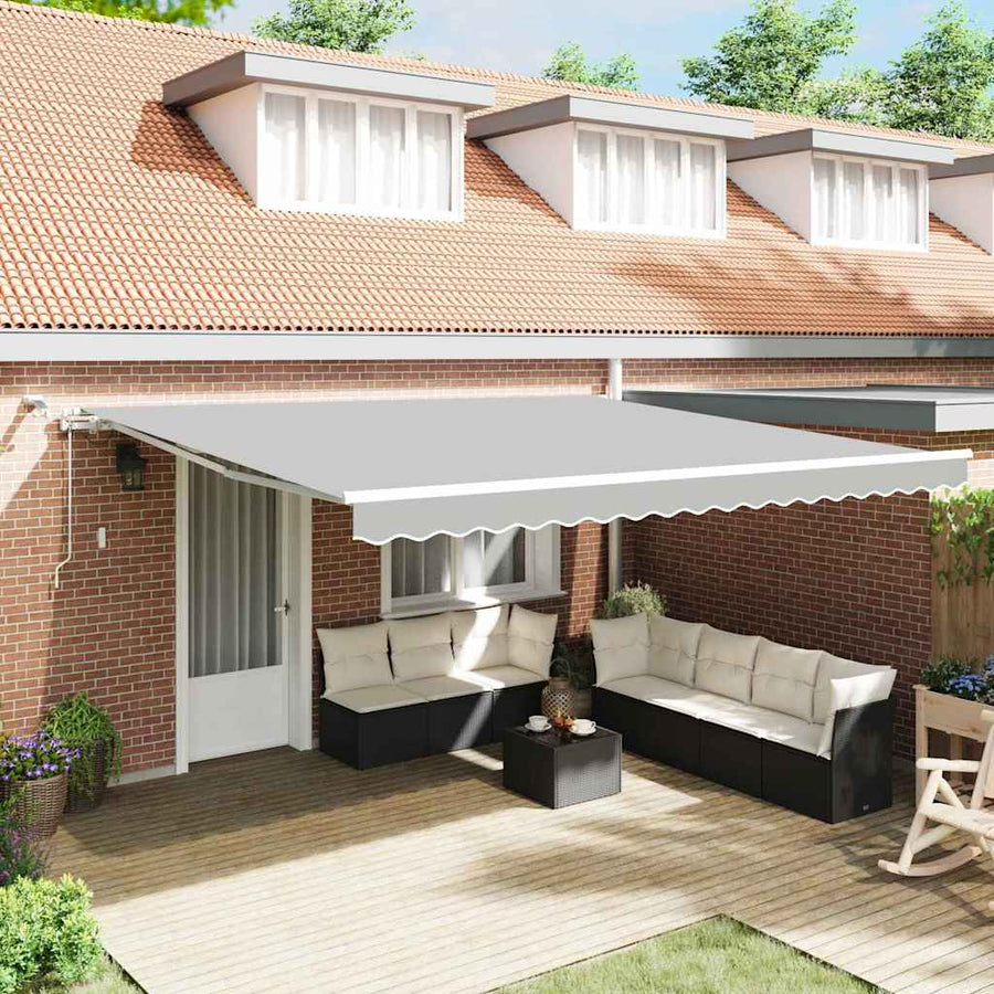 Markies Met Metaal 4 × 3,5 m Wit Elektrisch (met LED en weersensor)