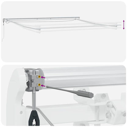 Markies Wit 5 × 3,5 m Metaal