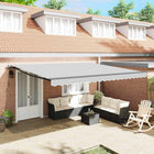 Awning Anthracite 4.5 × 3.5 m Metal
