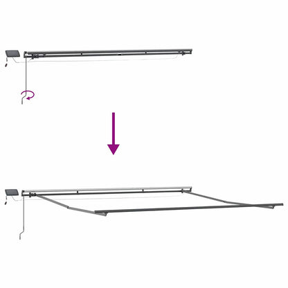 Markies met Handmatig Antraciet 5 × 3,5 m Metaal