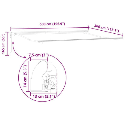 Markies Antraciet 5 x 3 m Metaal
