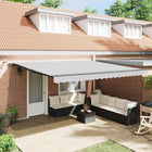 Awning with Anthracite 4 × 3.5 m Metal