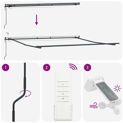 Markies met Antraciet 4,5 × 3,5 m Metaal