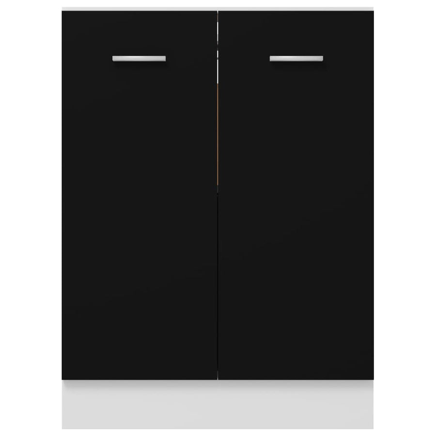 Onderkast 60x46x81,5 cm bewerkt hout zwart Onderkast