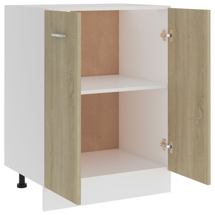 Onderkast 60x46x81,5 cm bewerkt hout sonoma eikenkleurig Onderkast