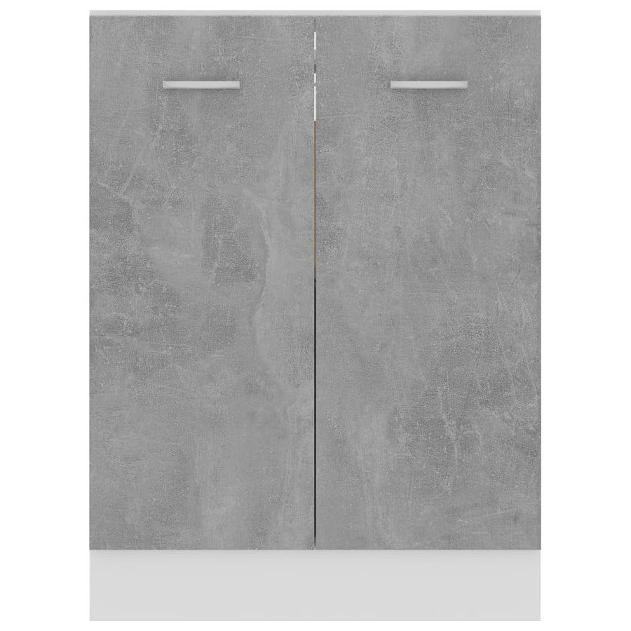 Onderkast 60x46x81,5 cm bewerkt hout betongrijs Onderkast