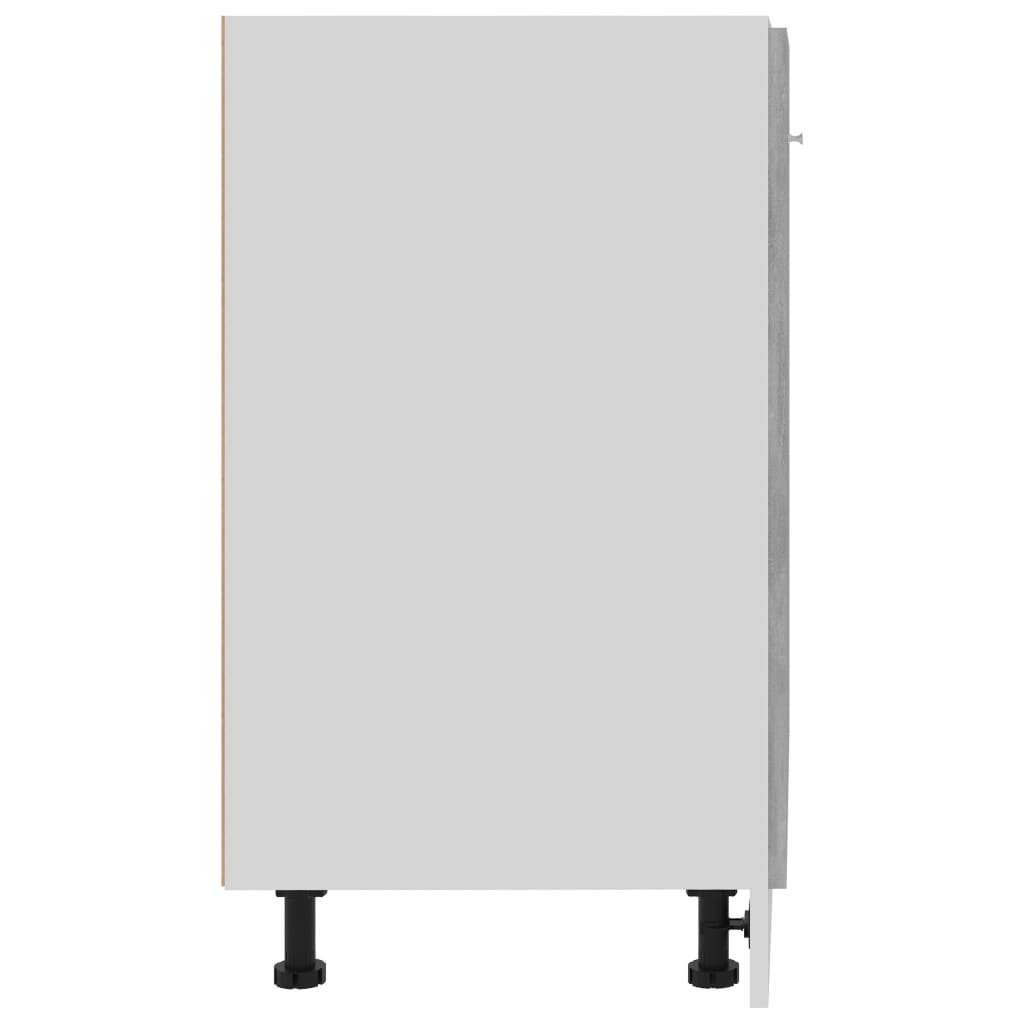 Onderkast 60x46x81,5 cm bewerkt hout betongrijs Onderkast