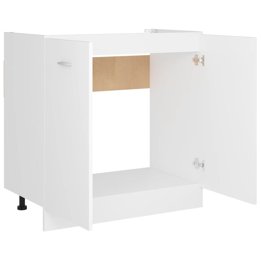 Wastafelonderkast 80x46x81,5 cm bewerkt hout wit Wastafelonderkast