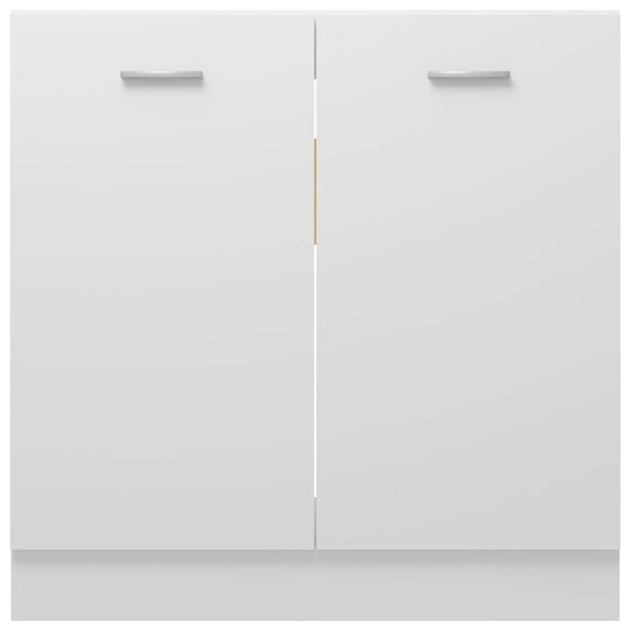 Wastafelonderkast 80x46x81,5 cm bewerkt hout wit Wastafelonderkast