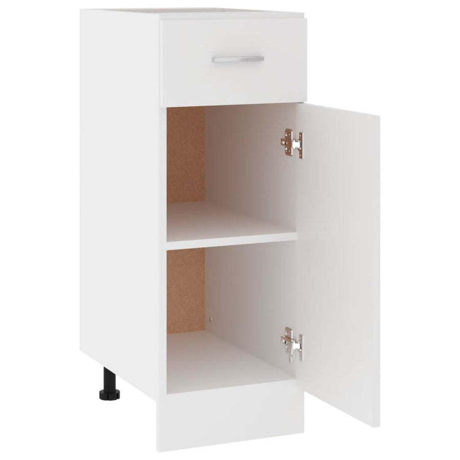 Onderkast met lade 30x46x81,5 cm bewerkt hout wit Wit