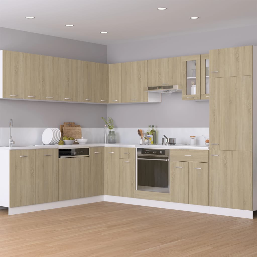 Onderkast met lade 30x46x81,5 cm spaanplaat sonoma eikenkleurig Sonoma eiken