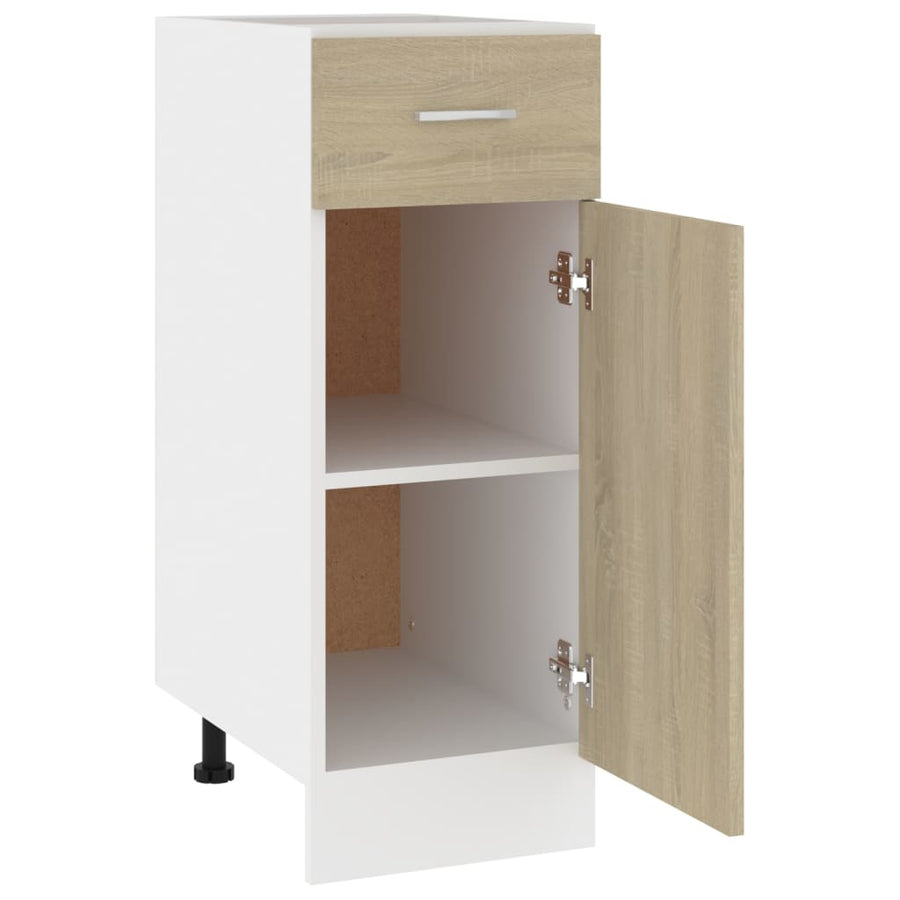 Onderkast met lade 30x46x81,5 cm spaanplaat sonoma eikenkleurig Sonoma eiken
