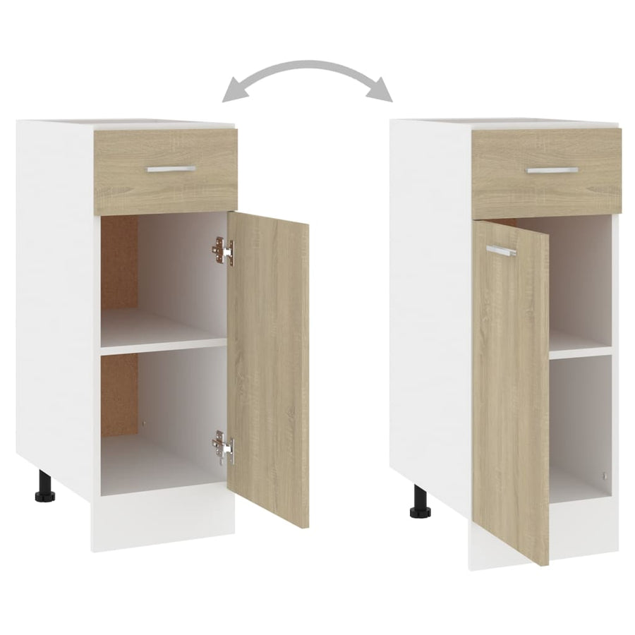 Onderkast met lade 30x46x81,5 cm spaanplaat sonoma eikenkleurig Sonoma eiken